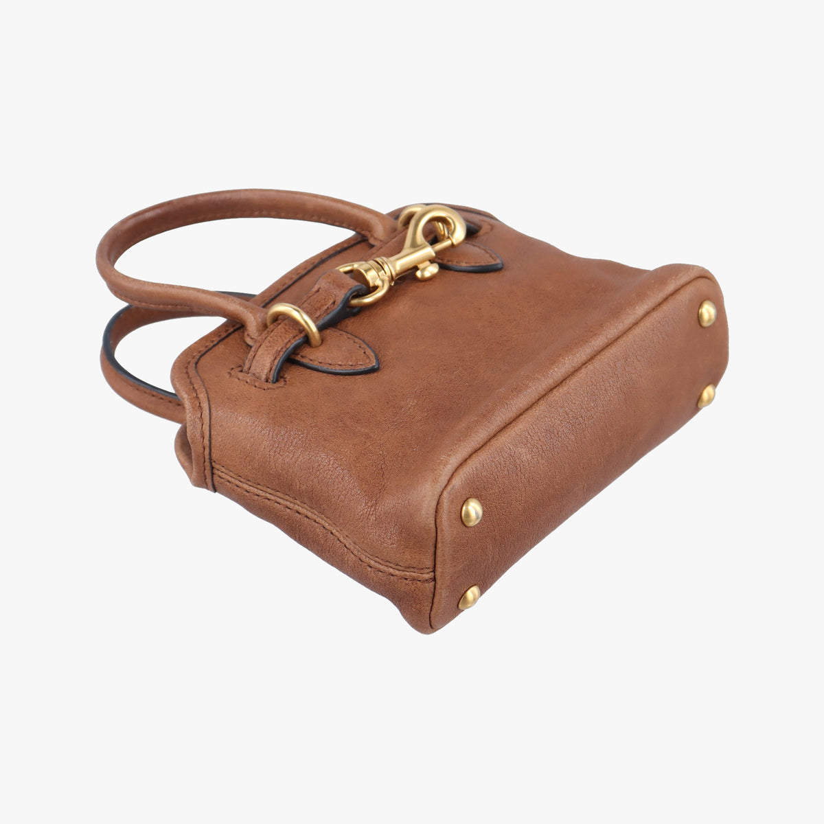 Vintage Miu Miu Aventure Trick Brown Leather  shoulderbag | stylenewstar