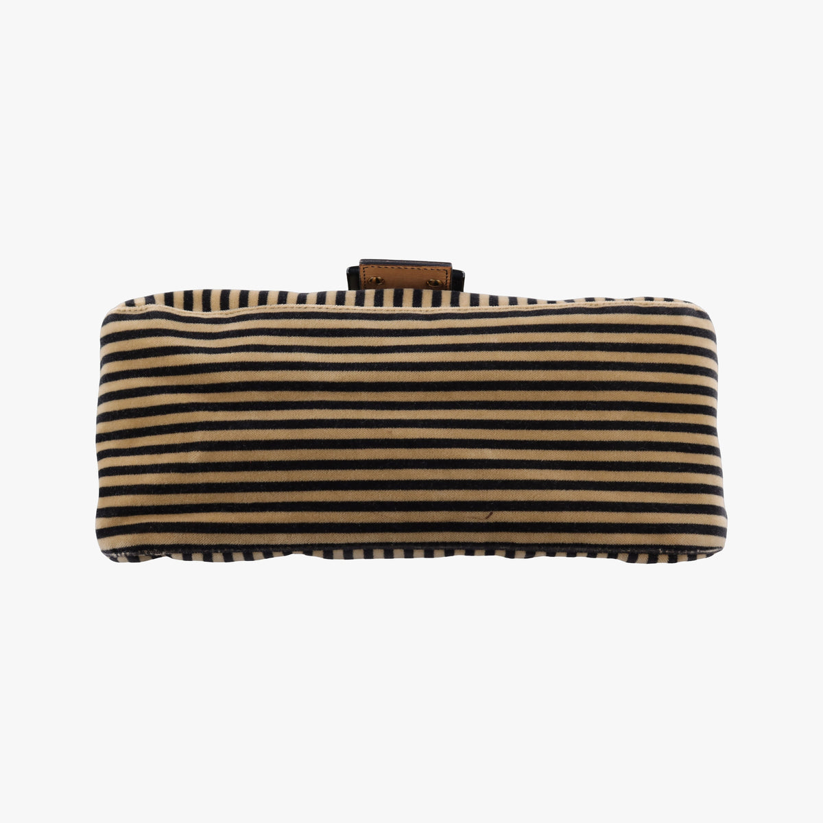 Pre-owned Fendi Mama Baguette Pequin Brown Velvet 8BR001 shoulderbag | stylenewstar