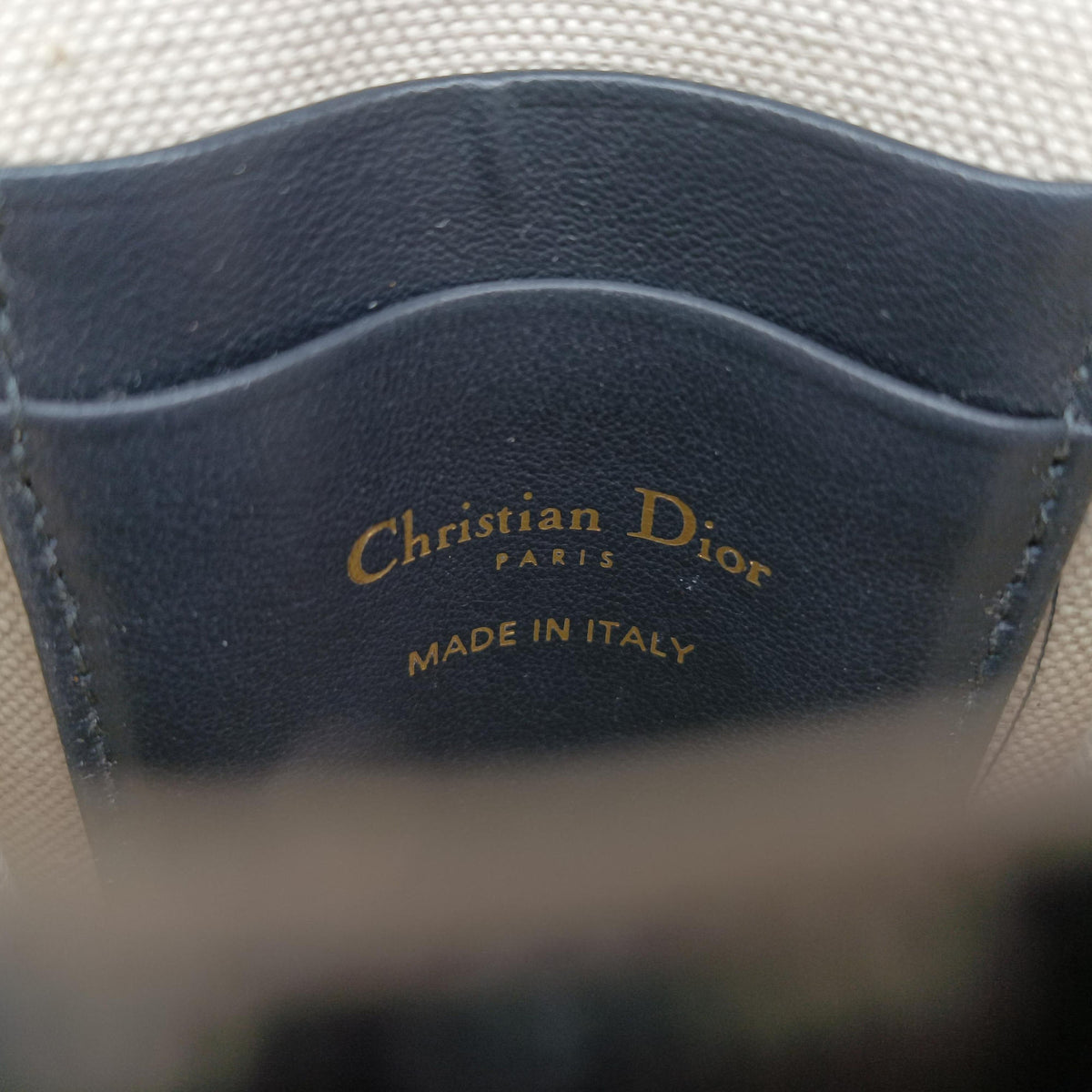 Pre-owned Christian Dior Saddle Phone holder Navy jacquard×Leather  shoulderbag | stylenewstar
