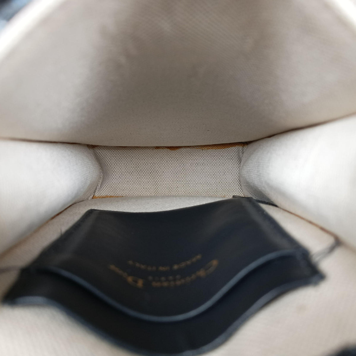 Pre-owned Christian Dior Saddle Phone holder Navy jacquard×Leather  shoulderbag | stylenewstar