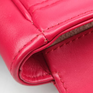 Pre-owned Gucci GG Marmont Red Leather 446744 shoulderbag | stylenewstar