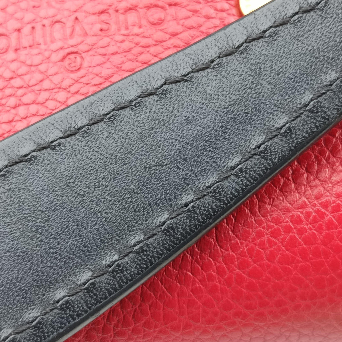 Secondhand Louis Vuitton SAINT PLACIDE brown×CERISE Monogram Canvas×calf leather M43713 shoulderbag | stylenewstar