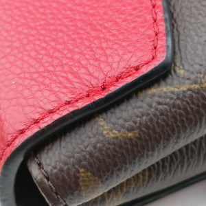Secondhand Louis Vuitton SAINT PLACIDE brown×CERISE Monogram Canvas×calf leather M43713 shoulderbag | stylenewstar