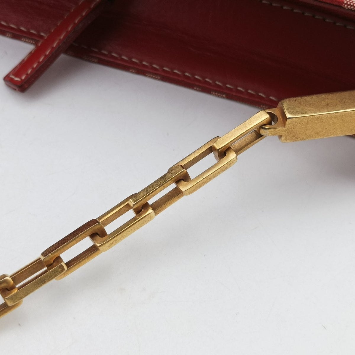 Pre-owned Fendi Zucchino Red canvas  handbag | stylenewstar
