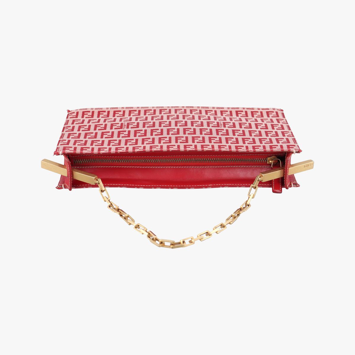 Pre-owned Fendi Zucchino Red canvas  handbag | stylenewstar