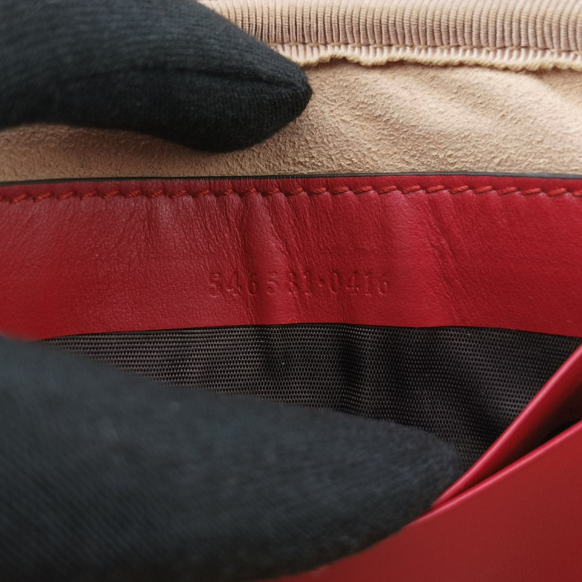 Secondhand Gucci GG Marmont Red Leather 546581 shoulderbag | stylenewstar