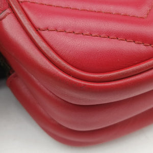 Secondhand Gucci GG Marmont Red Leather 546581 shoulderbag | stylenewstar