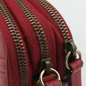 Secondhand Gucci GG Marmont Red Leather 546581 shoulderbag | stylenewstar
