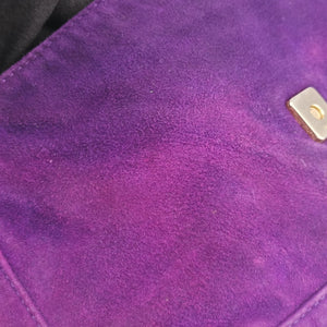 Pre-owned Fendi Baguette Purple suede 8BR638 handbag | stylenewstar