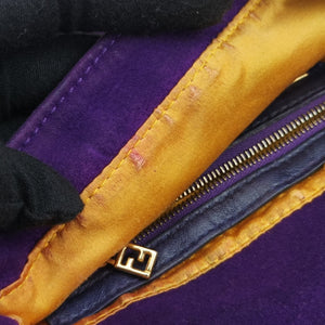 Pre-owned Fendi Baguette Purple suede 8BR638 handbag | stylenewstar
