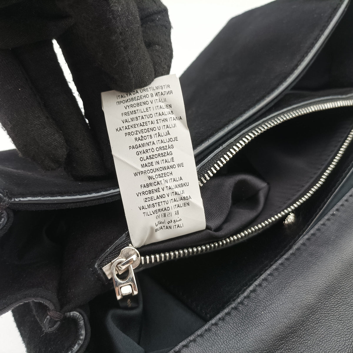 Pre-owned VERSACE medusa Black Suede  shoulderbag | stylenewstar