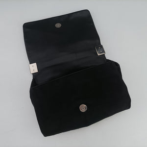 Pre-owned VERSACE medusa Black Suede  shoulderbag | stylenewstar
