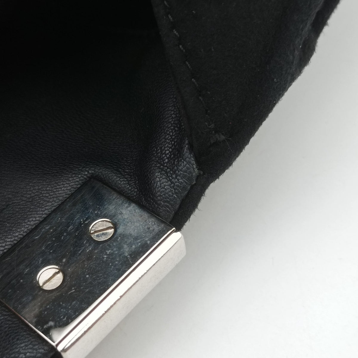 Pre-owned VERSACE medusa Black Suede  shoulderbag | stylenewstar