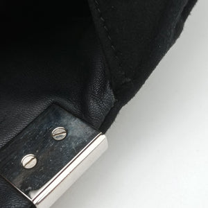 Pre-owned VERSACE medusa Black Suede  shoulderbag | stylenewstar