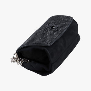 Pre-owned VERSACE medusa Black Suede  shoulderbag | stylenewstar