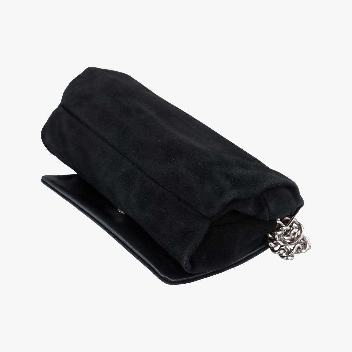 Pre-owned VERSACE medusa Black Suede  shoulderbag | stylenewstar