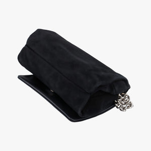 Pre-owned VERSACE medusa Black Suede  shoulderbag | stylenewstar