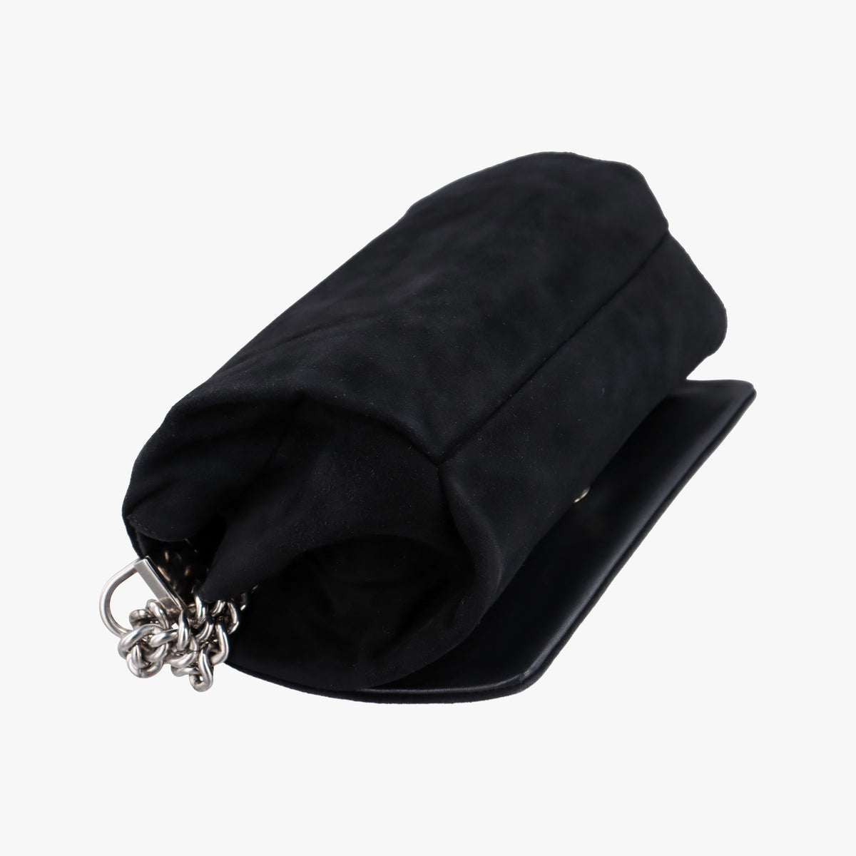 Pre-owned VERSACE medusa Black Suede  shoulderbag | stylenewstar