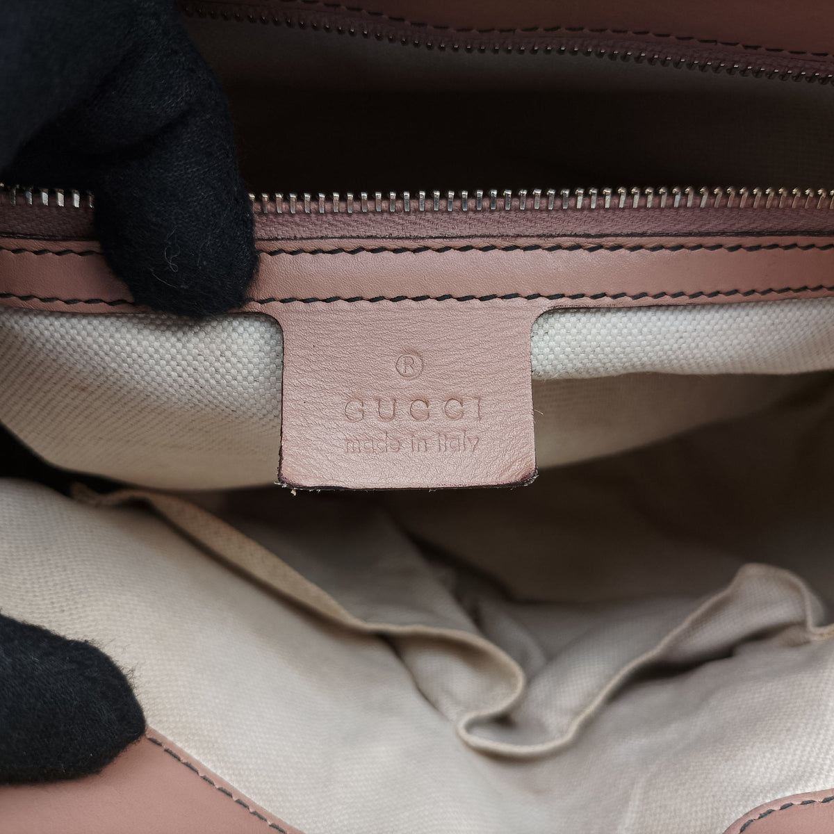 Pre-owned Gucci Emily Brown×Pink canvas×leather 295403 shoulderbag | stylenewstar