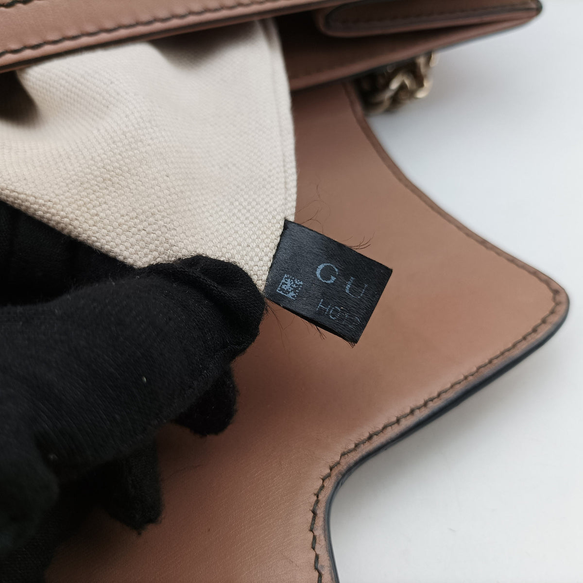 Pre-owned Gucci Emily Brown×Pink canvas×leather 295403 shoulderbag | stylenewstar