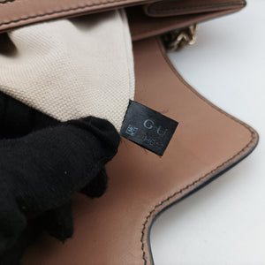Pre-owned Gucci Emily Brown×Pink canvas×leather 295403 shoulderbag | stylenewstar