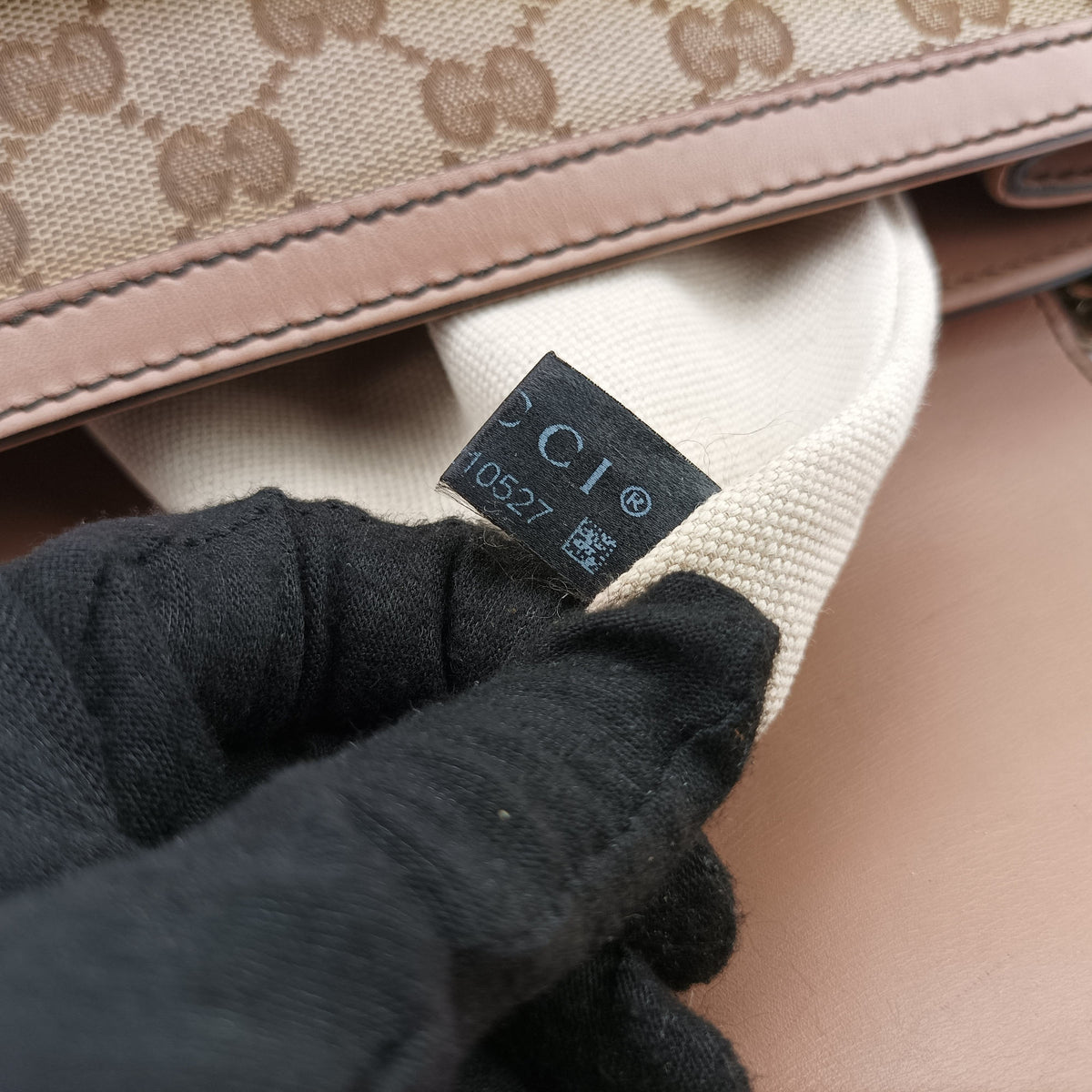 Pre-owned Gucci Emily Brown×Pink canvas×leather 295403 shoulderbag | stylenewstar