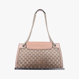 Pre-owned Gucci Emily Brown×Pink canvas×leather 295403 shoulderbag | stylenewstar