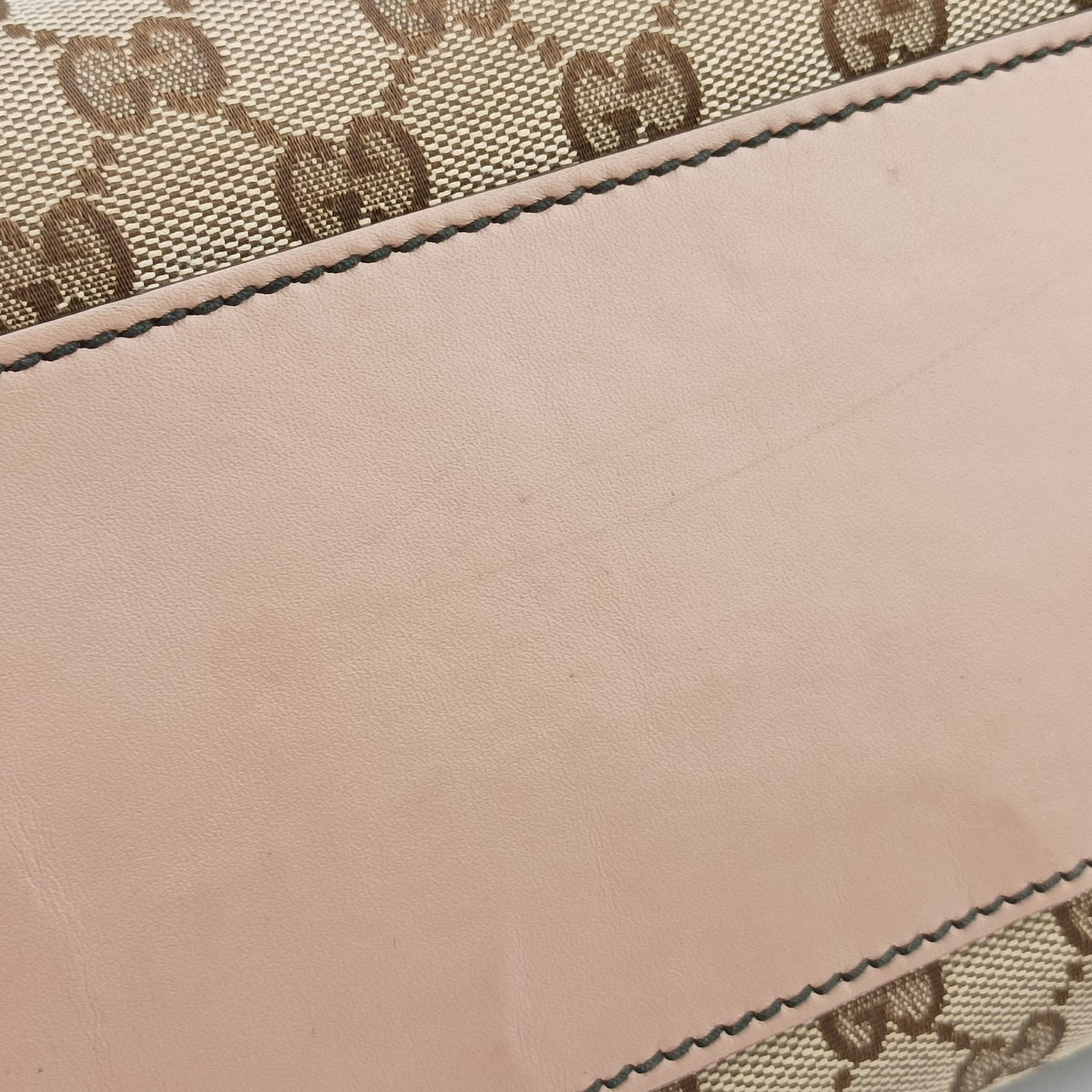 Pre-owned Gucci Emily Brown×Pink canvas×leather 295403 shoulderbag | stylenewstar