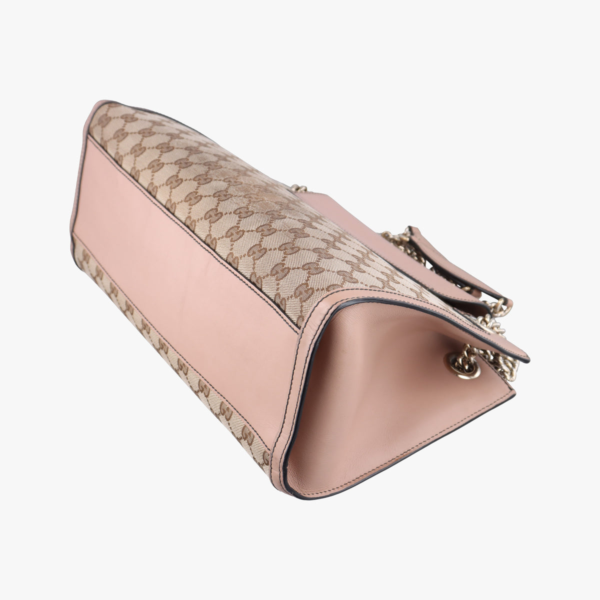 Pre-owned Gucci Emily Brown×Pink canvas×leather 295403 shoulderbag | stylenewstar
