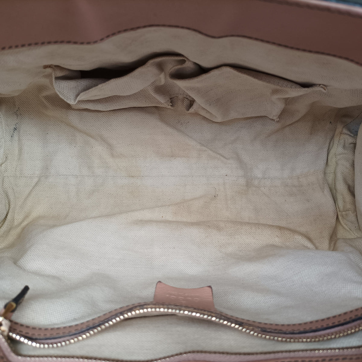 Pre-owned Gucci Emily Brown×Pink canvas×leather 295403 shoulderbag | stylenewstar