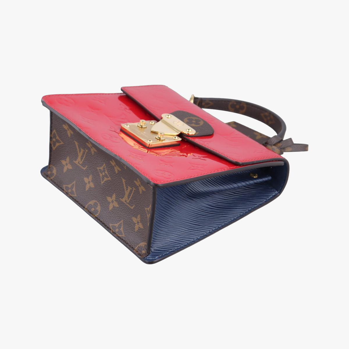 Pre-owned Louis Vuitton Spring street PM Scarlet Red Vernis×Epir×Monogram Canvas M90505 shoulderbag | stylenewstar