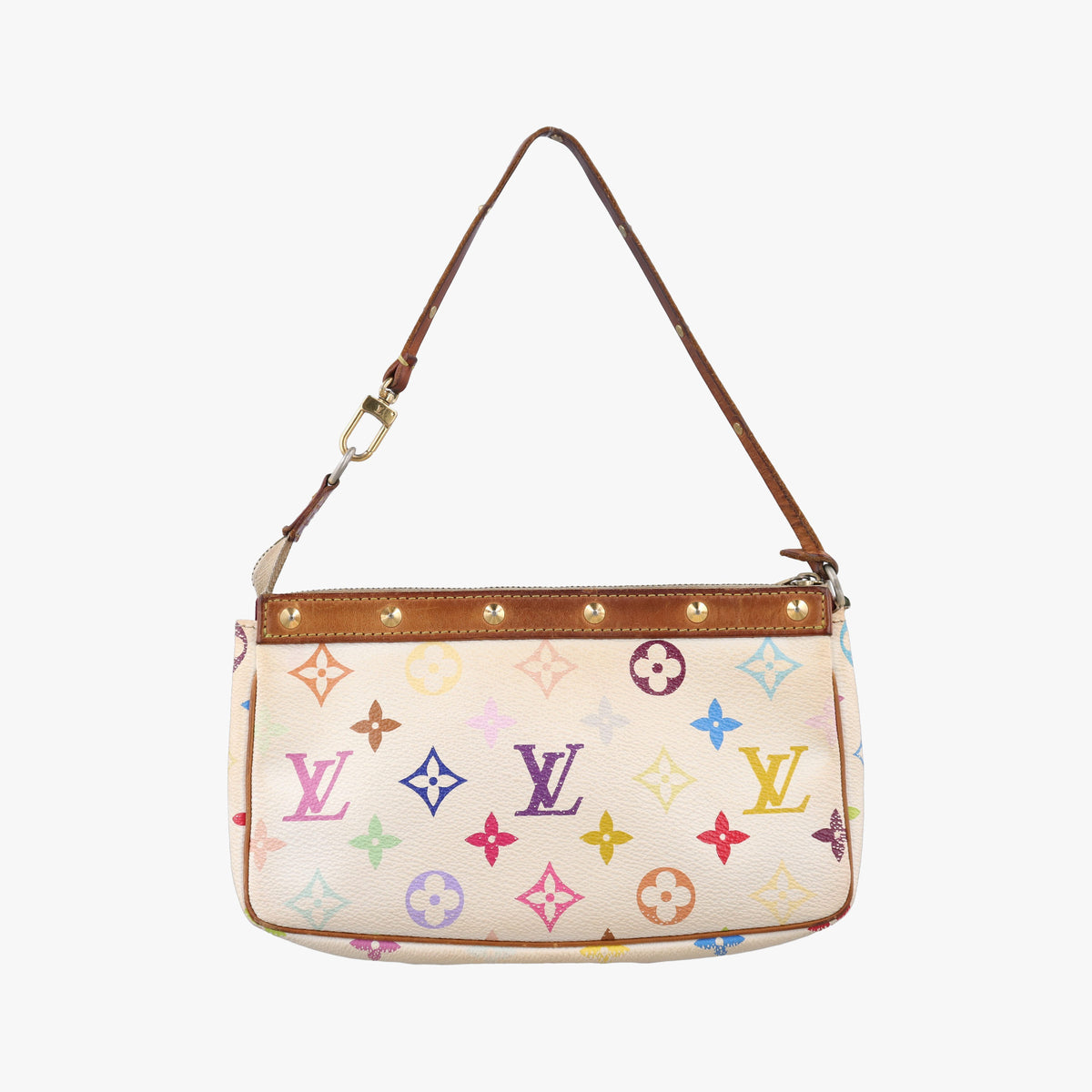 Secondhand Louis Vuitton Pochette Accessoires white Monogram Multicolor M92649 handbag | stylenewstar