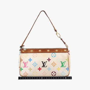 Secondhand Louis Vuitton Pochette Accessoires white Monogram Multicolor M92649 handbag | stylenewstar