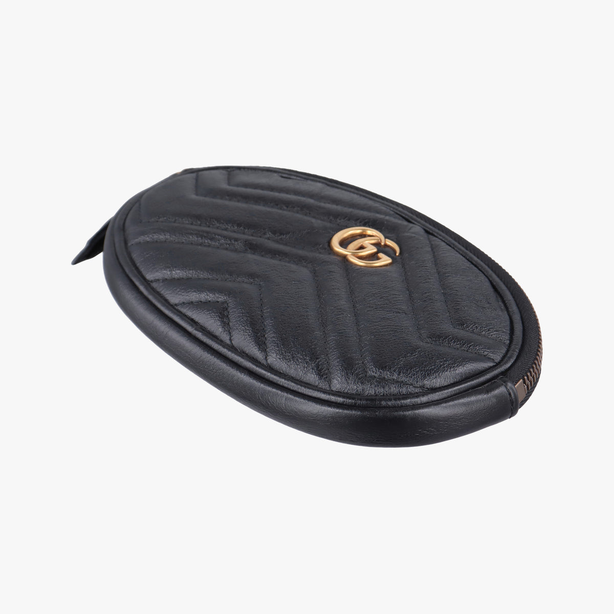 Secondhand Gucci GG Marmont Black Leather 524597 clutchbag | stylenewstar