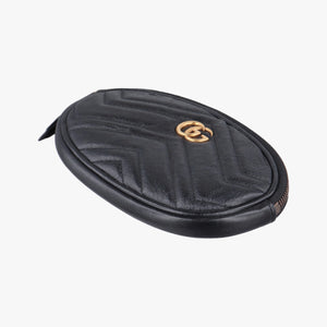 Secondhand Gucci GG Marmont Black Leather 524597 clutchbag | stylenewstar