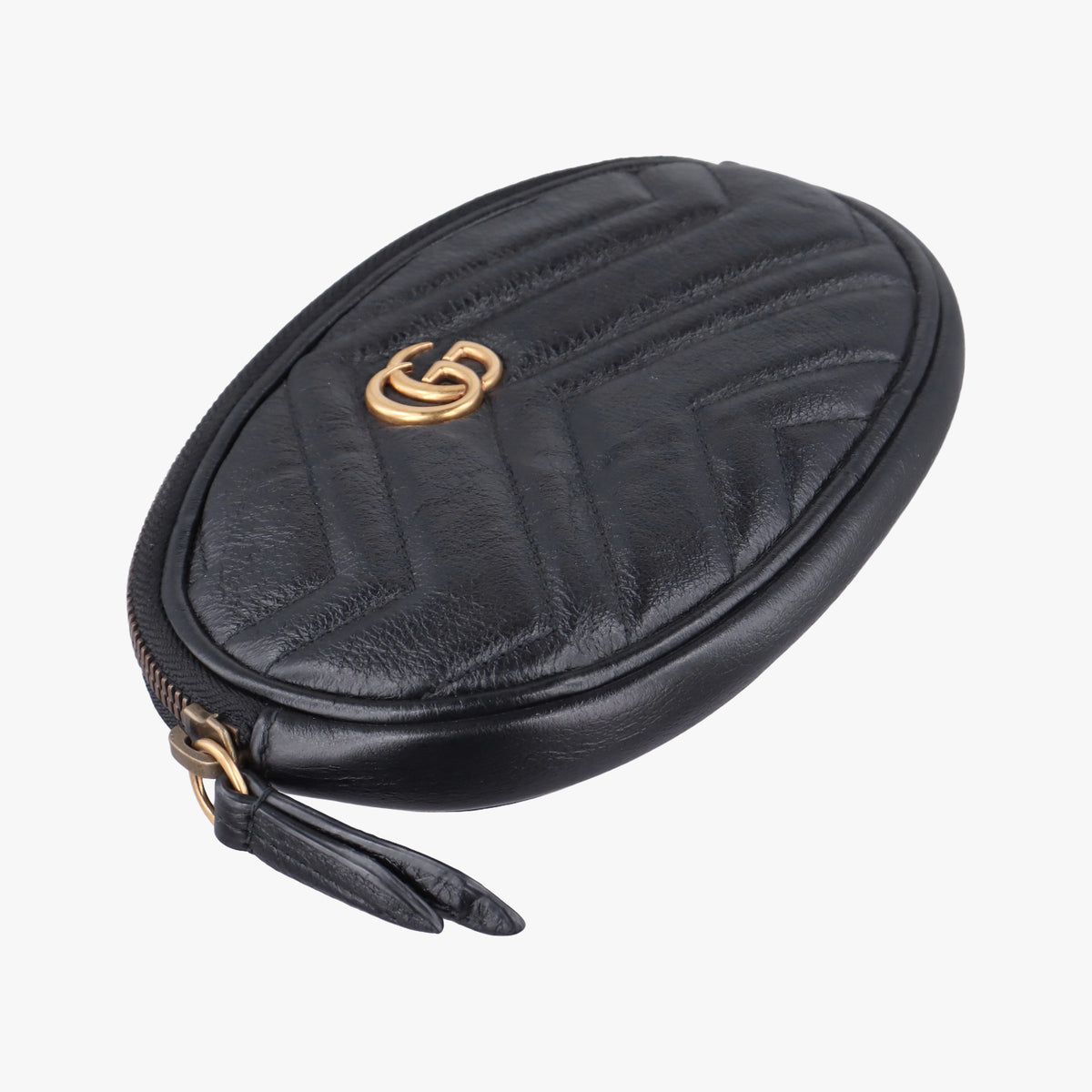 Secondhand Gucci GG Marmont Black Leather 524597 clutchbag | stylenewstar