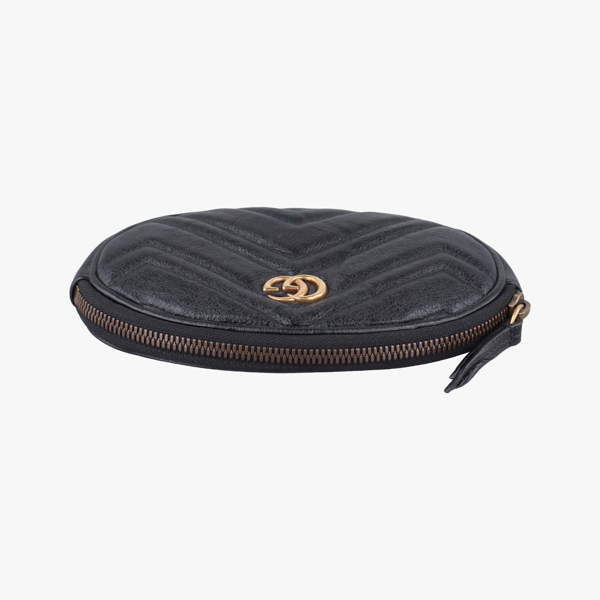 Secondhand Gucci GG Marmont Black Leather 524597 clutchbag | stylenewstar