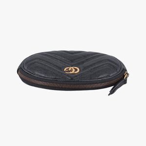 Secondhand Gucci GG Marmont Black Leather 524597 clutchbag | stylenewstar