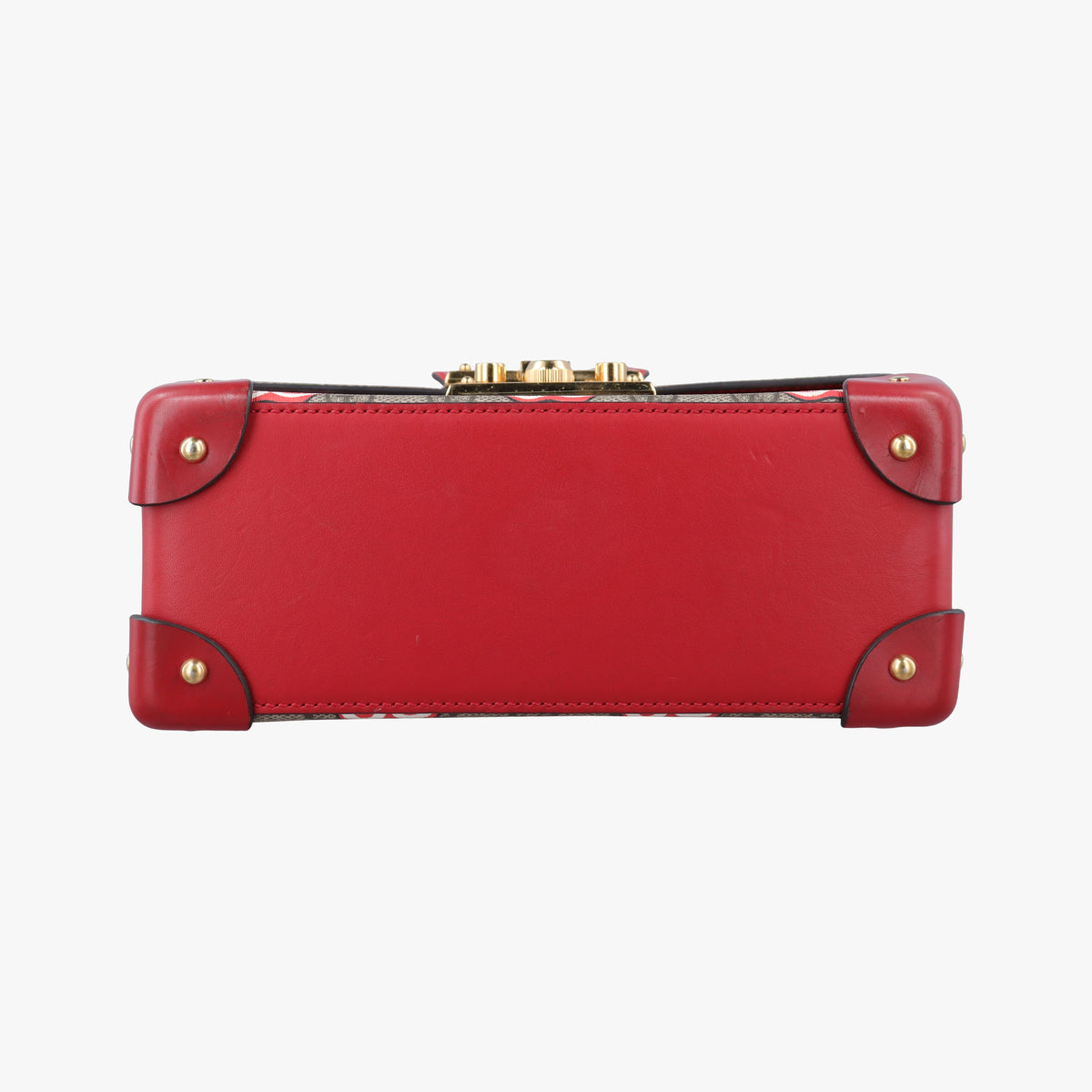 Vintage Gucci GG Apple Padlock Bamboo beige×red×multi PVC coated canvas×Leather 603221 shoulderbag | stylenewstar