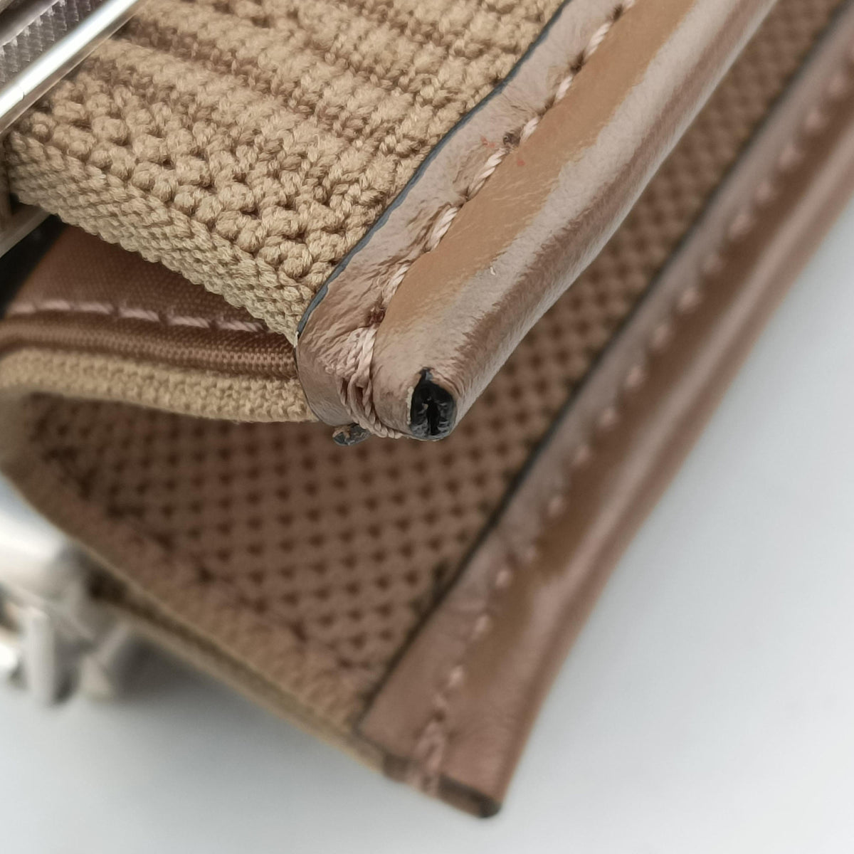Pre-owned Fendi MINI SUNSHINE SHOPPER Brown canvas×Leather 8BS051 shoulderbag | stylenewstar