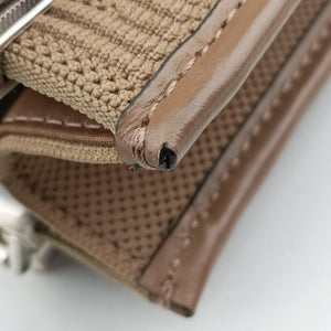 Pre-owned Fendi MINI SUNSHINE SHOPPER Brown canvas×Leather 8BS051 shoulderbag | stylenewstar