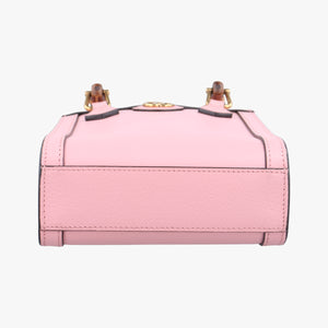 Pre-owned Gucci Diana Bamboo Mini Pink Leather 739079 shoulderbag | stylenewstar