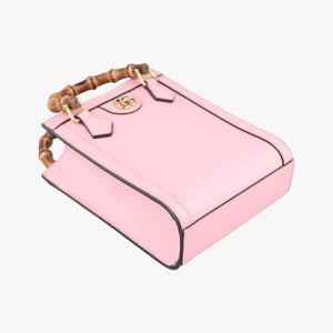 Pre-owned Gucci Diana Bamboo Mini Pink Leather 739079 shoulderbag | stylenewstar