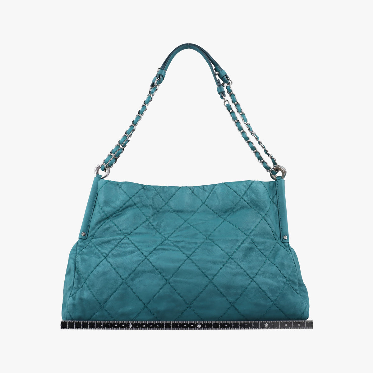 Vintage Chanel CC Soft Hobo Matelasse Blue Leather  handbag | stylenewstar