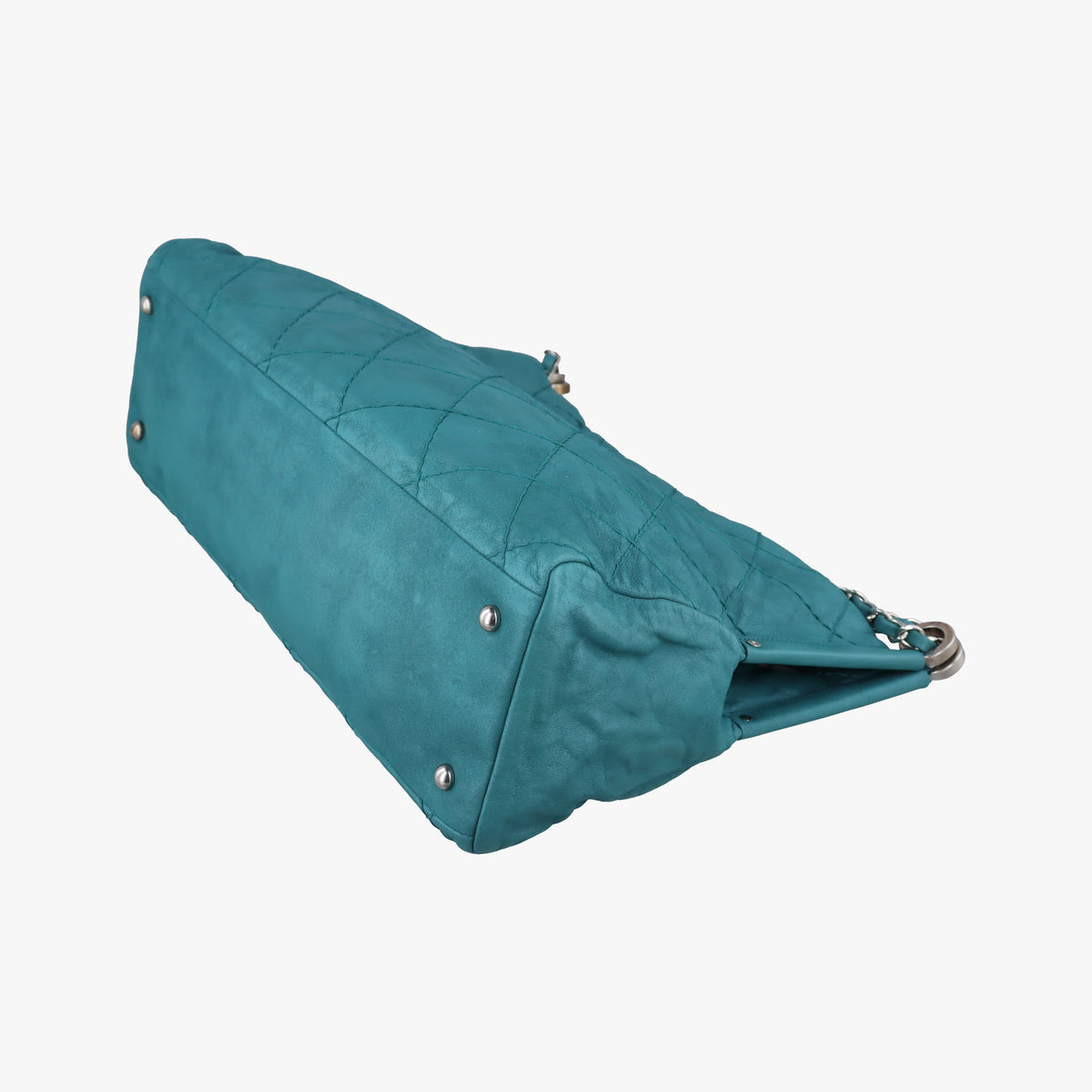 Vintage Chanel CC Soft Hobo Matelasse Blue Leather  handbag | stylenewstar