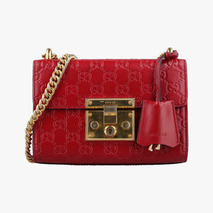 Pre-owned Gucci Padlock Red Leather 409487 shoulderbag | stylenewstar