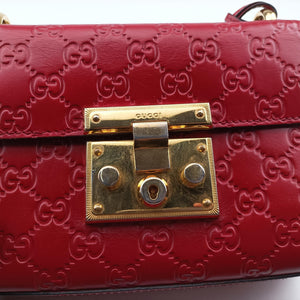 Pre-owned Gucci Padlock Red Leather 409487 shoulderbag | stylenewstar