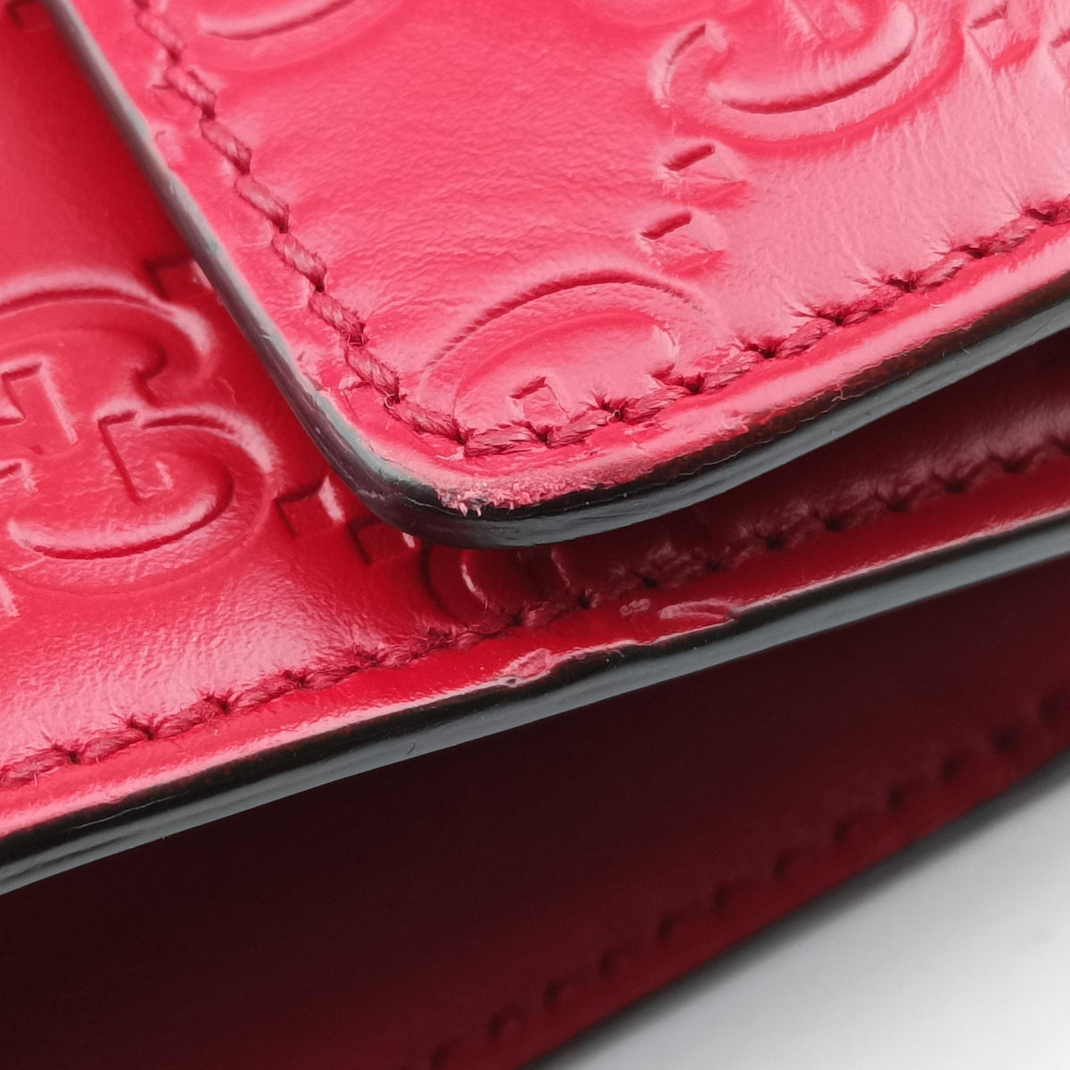 Pre-owned Gucci Padlock Red Leather 409487 shoulderbag | stylenewstar