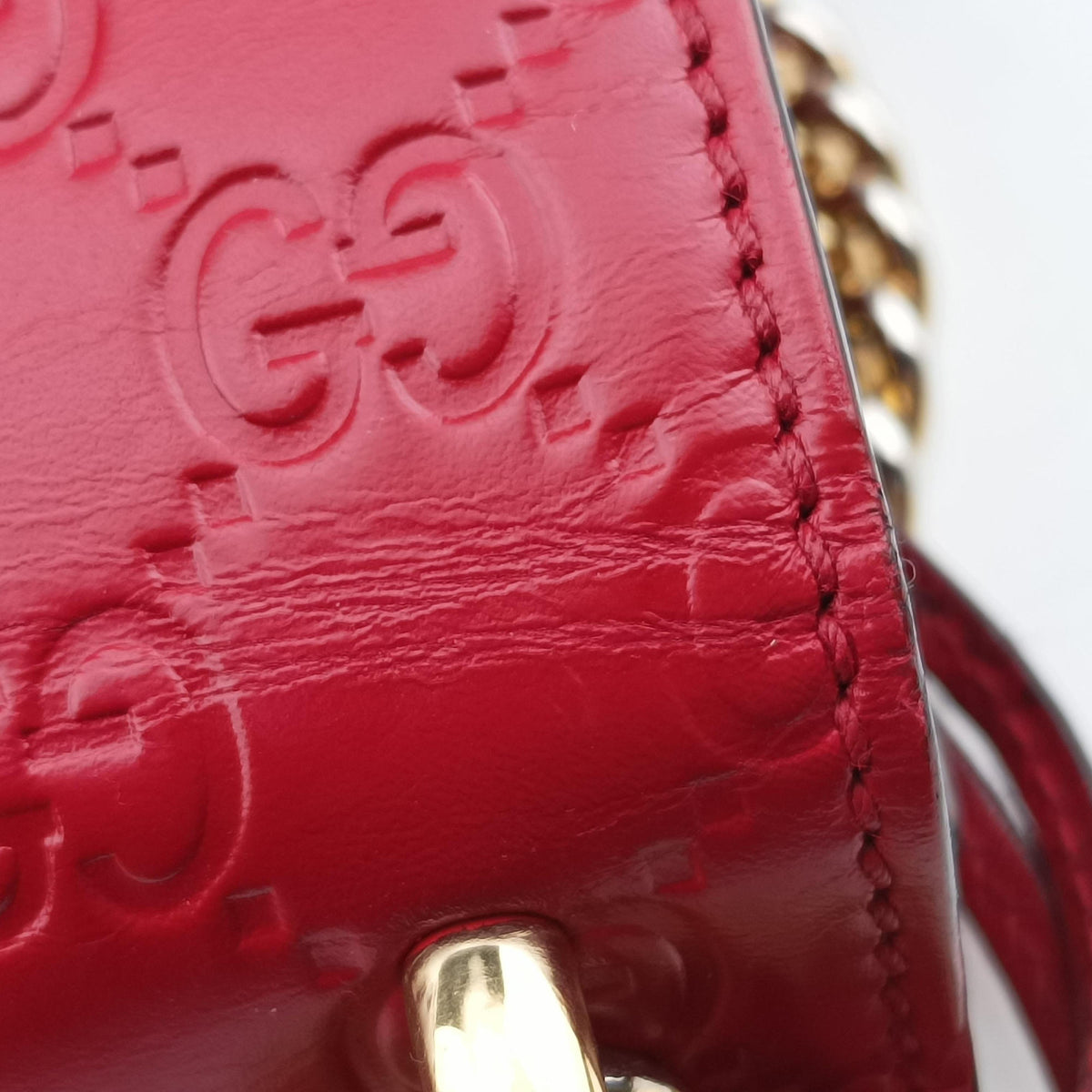 Pre-owned Gucci Padlock Red Leather 409487 shoulderbag | stylenewstar