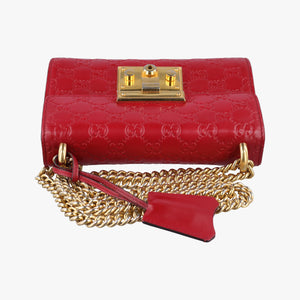 Pre-owned Gucci Padlock Red Leather 409487 shoulderbag | stylenewstar